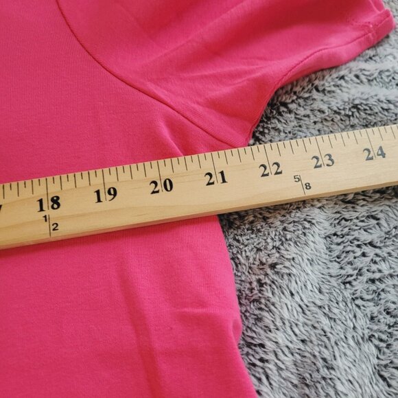 CHicos True Color Tee Top Size XL Pink 100% Cotton V Neck Comfort Gianna 17235 - Picture 9 of 11